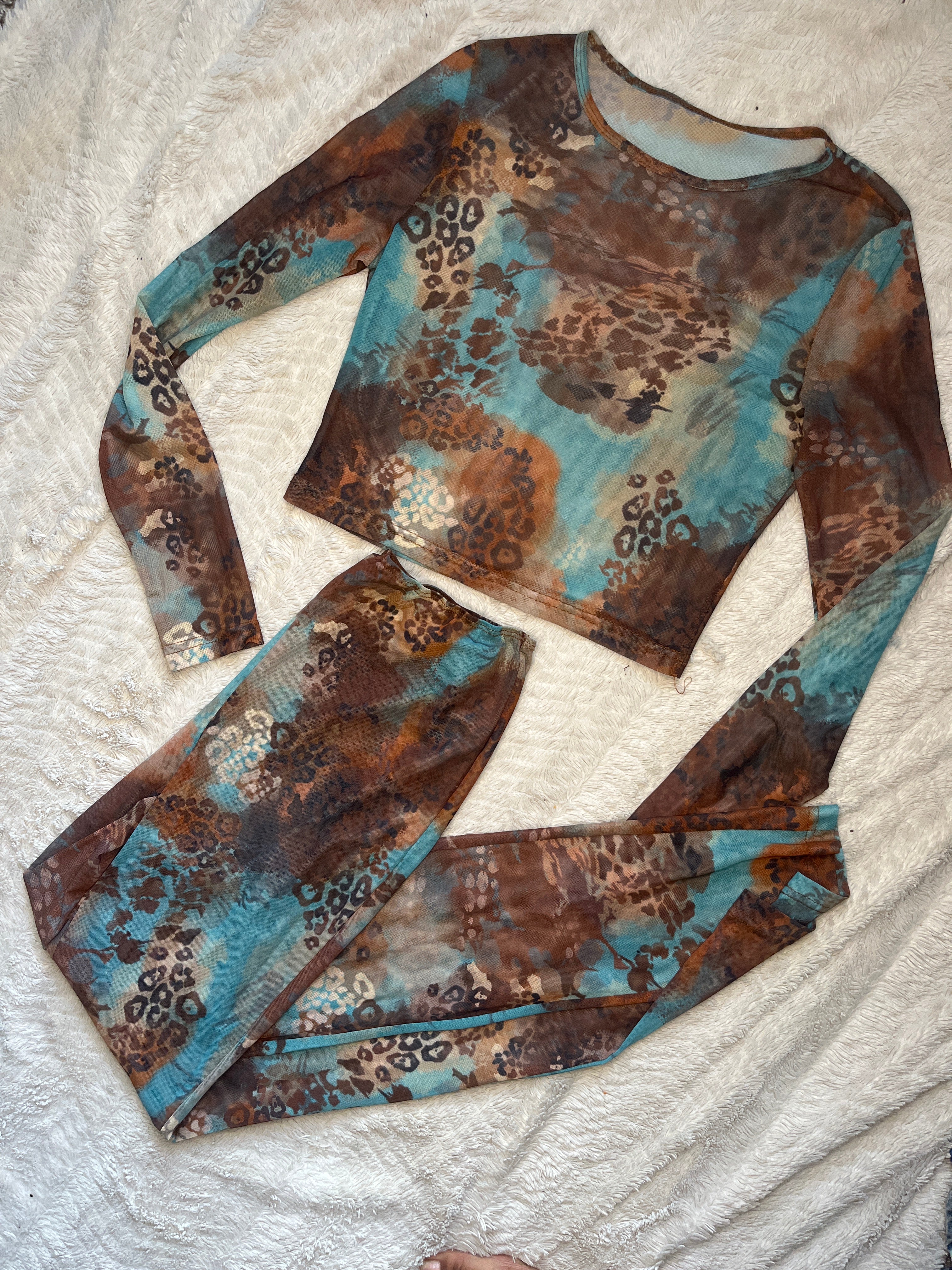 Mesh 2-piece tights set “Medium”