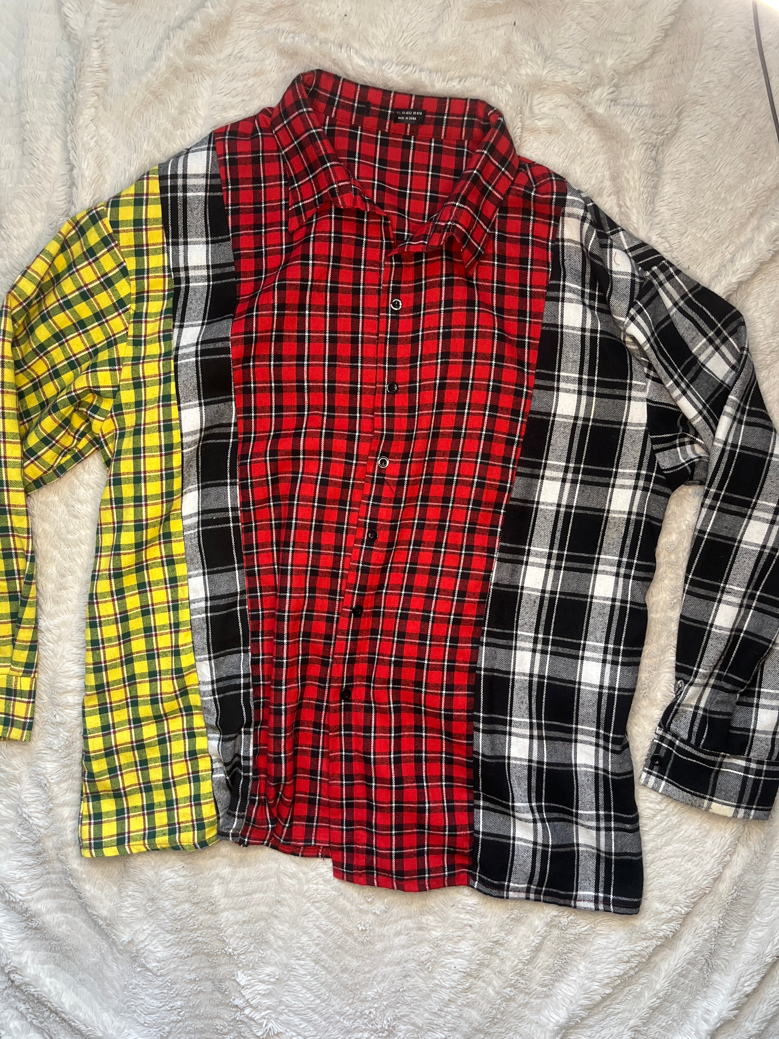 Color Block button up “Large”