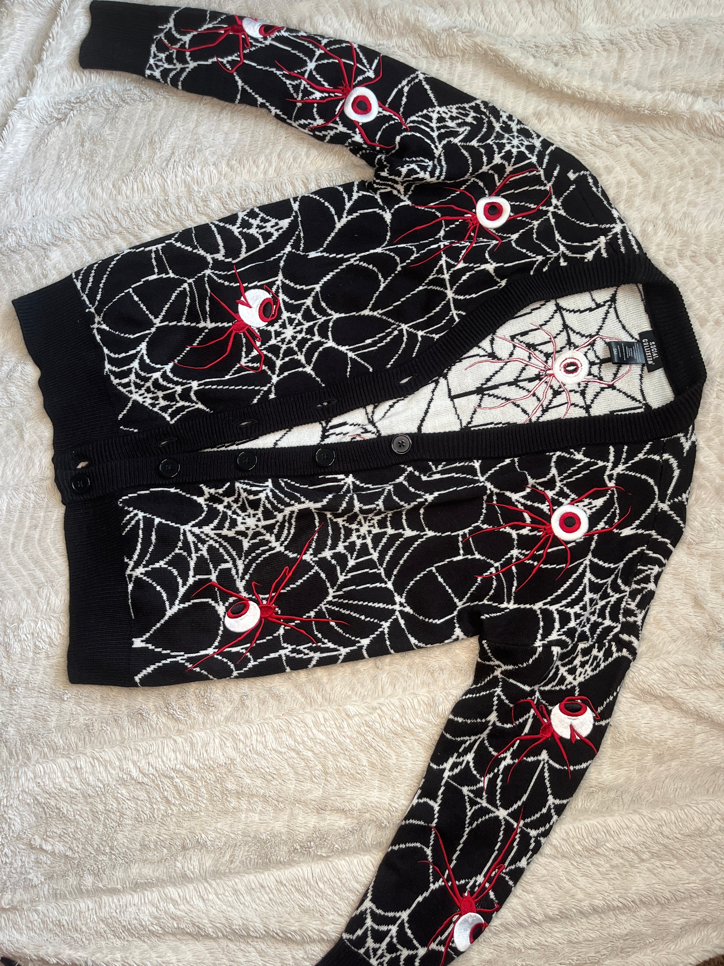 “Social Collision” spider sweater “Small”