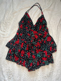 Ruffle jumper with built-in shorts “Large, for 5’6 & under”