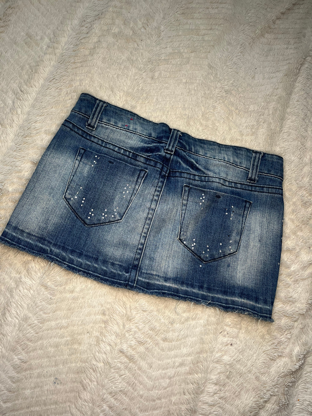 “Wall Flower” denim mini skirt “XS”