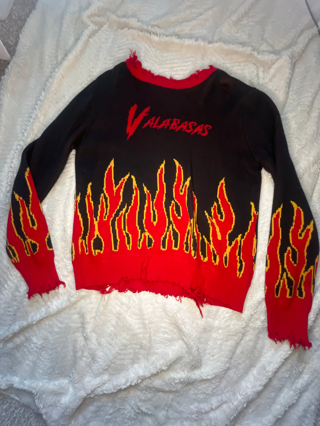 “Valabasas” oversized flame sweater “Large”