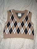 “Abercrombie & Fitch” plaid sweater vest “Xs fit small”